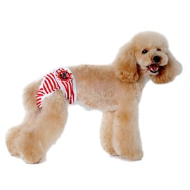 3 pack washable cotton sanitary pants for dogs, xl