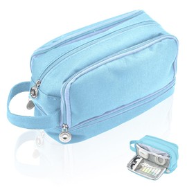 SLTAXAR Pencil Case Boys Pencil Case 4 Compartments Pencil Case, lightblue, pencil case
