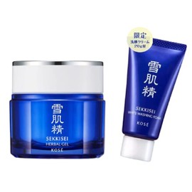 Sekkisei Herbal Gel Kit, Mini Size Facial Cleanser, Multi-functional Gel, Serum, Cream, Moisturizing, Drying, Dullness, Pores