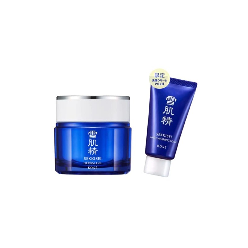 Sekkisei Herbal Gel Kit, Mini Size Facial Cleanser, Multi-functional Gel,