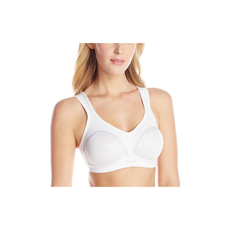 Wonderbra Womens High Impact Wire-free Sports Bra, White, 36C US