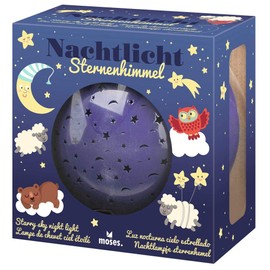 moses. Nachtlicht Sternenhimmel Projektor für Kinder, Babylampe mit kindgerechten Motiven für EIN gemütliches Licht im Kinderzimmer, Blau