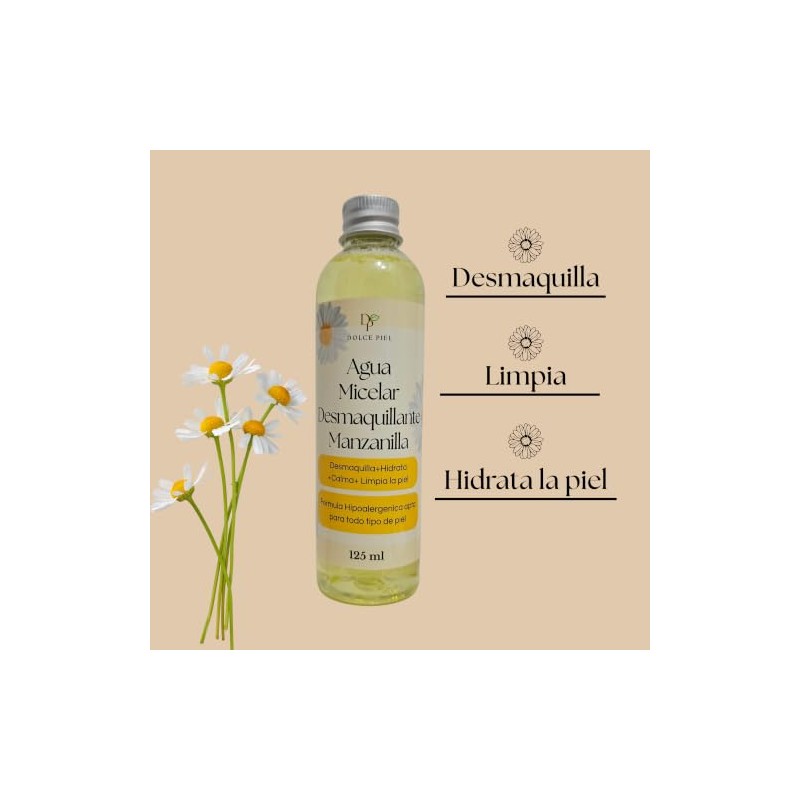 Agua Micelar Manzanilla Aloe Vera Ácido Glicólico Pantenol Todo Tipo