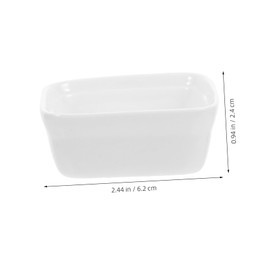 Alipis Pcs Mini Ceramic Sauce Dishes Versatile Bowl Set for Sushi Condiments Desserts Elegant Square Shape Dishwasher Safe