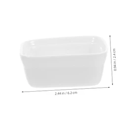 Alipis Pcs Mini Ceramic Sauce Dishes Versatile Bowl Set for Sushi Condiments Desserts Elegant Square Shape Dishwasher Safe