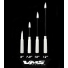VMS RACING GLOSS WHITE TELESCOPIC 50 CAL BULLET AMMO ANTENNA