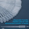 ovsor 100PCS Plastic Disposable Transfer Pipettes, 3ml Calibrated Pipette Dropper