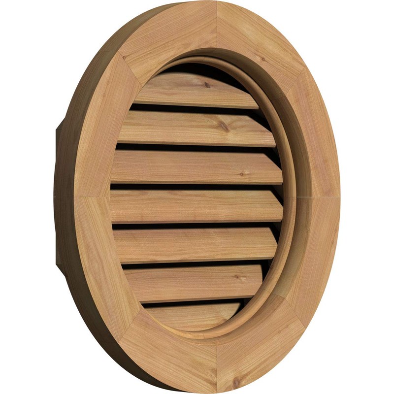 Ekena Millwork GVWRO12X1200SFUWR Round Gable Vent Gable Vent, 12"W x