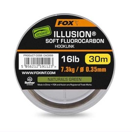 FOX Edges Illusion Soft Fluorocarbon Hooklink Naturals Green 30 m 7.3 kg