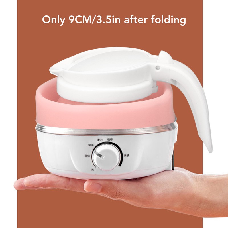 0.6L Foldable Electric Kettle 600W Heat Resistant Rust Proof Portable
