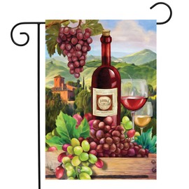 Briarwood Lane Wine Country Summer Garden Flag Vineyard Grapes 12.5" x 18"