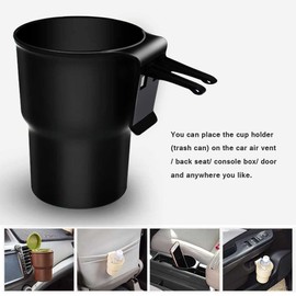 Car Cup Holder Organizer Drink Bottle Holder Stand Plastic Trash Container for Cellphone Keys Water Bottles Pen food and So On