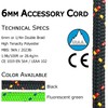 GM CLIMBING 6mm Accessory Cord Rope Double Braid CE/UIAA (Black,