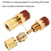 sourcing map Brass Compression Tube Fitting 1/4NPT x 1/4" Tube