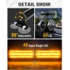 Auto 1002L Emergency Strobe Light Bar 40LED Amber Dash Safety