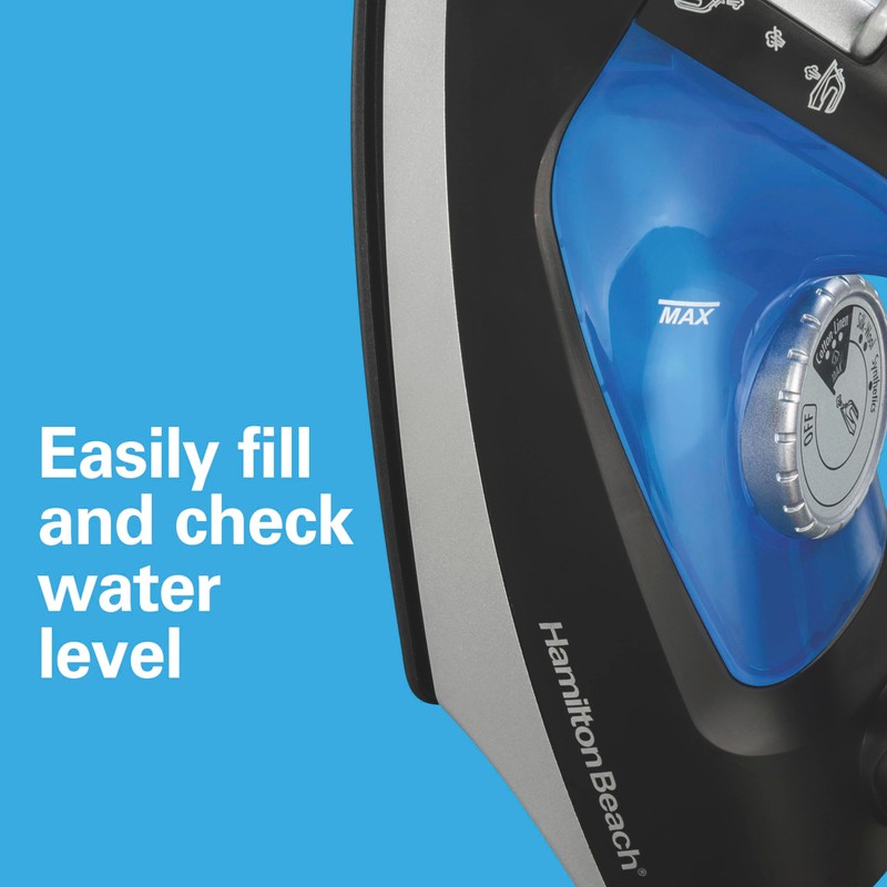 Hamilton Beach 2-in-1 Steam Iron for Clothes and Garment Steamer