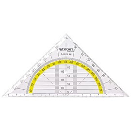 Westcott Plastic Set Square Unbreakable Transparent