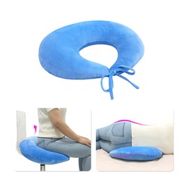 AOSSA BBL Pillow After Surgery Butt Brazilian Butt Lift Pillow BBL Sleeping Booty Pillow Booty for Sitting Sleeping Driving Lumbar Back Cushion Seat Foam (Blue)