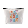 PYOUL Trusting God Gift My Trusting God Era Makeup Bag Religious Cosmetic Bag Jesus Gift Faith Gift Christmas Gift (Trusting God Era Bag)