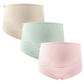 FEOYA Maternity Underwear Over Bump Plus Size Cotton Pregnancy Panties High Waist Postpartum Support Briefs