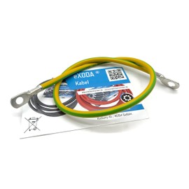 eXODA Earth Cable 60 cm Ground Cable 16 mm² Green/Yellow Ground Conductor M12