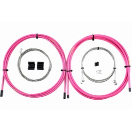 Microhero MTB/ROAD Bicycle, SUS Wire Outer Set, Stainless Steel, Brake Wire, Shift Wire, For 1 Bicycle (Pink)
