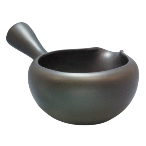 Cooling Bowl Ceramic Yuzamashi - GYOKKO - 10 oz (300 ml/cc) - Black - Plain for Green Tea Leaf