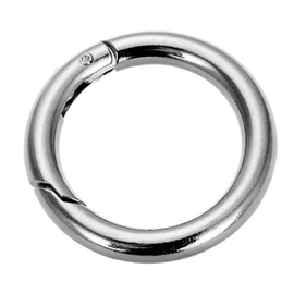 Bluemoona 10 Pcs- 1.2 30mm Gate O Ring Round Carabiner Snap Clip Trigger Spring Keyring Buckle Nickel