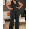 Womens Plus Size Two Piece Outfits Summer Fashion Button V