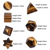Nupuyai Tiger's Eye Crystal Stone Platonic Solids Sacred Geometry Set,