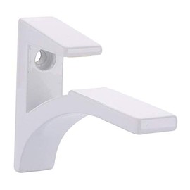 CRL White - Aluminum Glass Shelf Bracket for 3/8" to 1/2" Glass