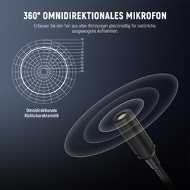 NEEWER 3.5 mm TRS Omnidirectional Condenser Microphone, Wireless Microphone for Interviews, Compatible with DJI Wireless Mic Transmitters, Compatible with Rode Wireless GO II 2 and NEEWER CM28, CM7