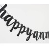 Happy Anniversary Banner, Funny Black Paper Sign Decors for Wedding