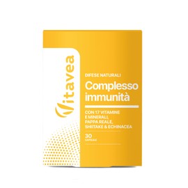 Complesso Immunità Difese Naturali – Integratore con 17 Vitamine e Minerali, Echinacea, Shiitake e Gelatina Reale – Supporto Sistema Immunitario e Riduzione della Stanchezza – 30 Capsule - Vitavea