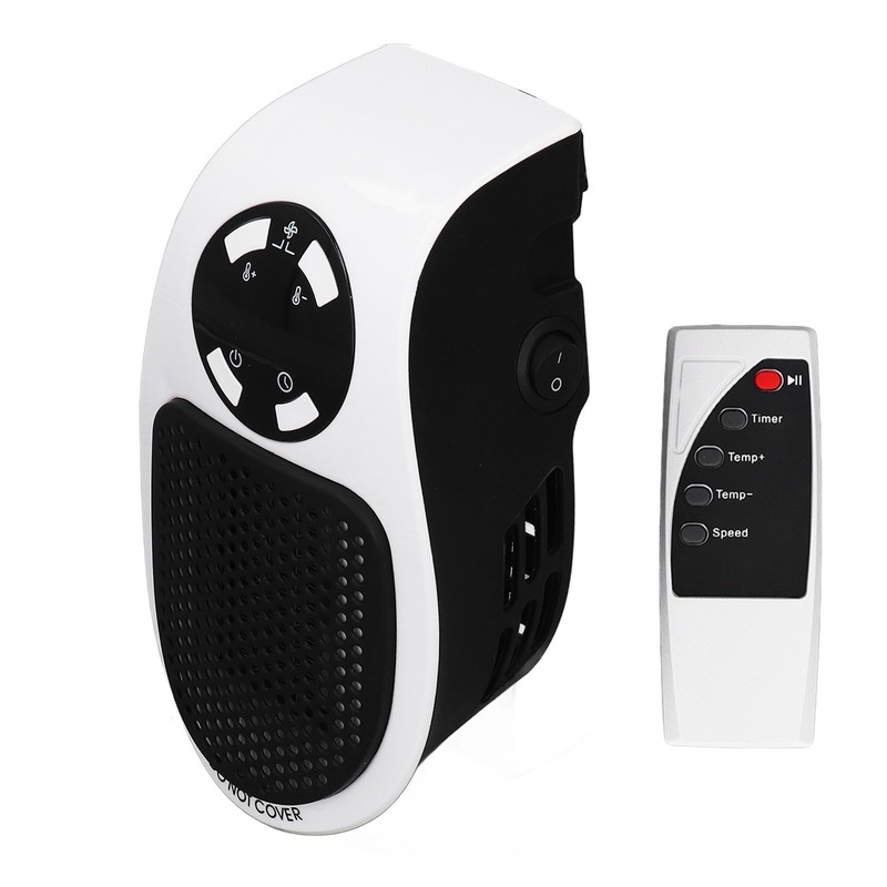 500W Household Mini Space Heater Plug In Portable Home Office