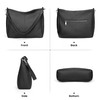befen Black Genuine Leather Hobo Bags Purses for Women, Women's