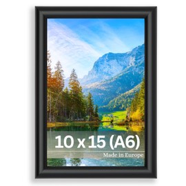 VictoR David Picture Frame Black 10 x 15 cm (A6) - Frame 14 x 17 mm - Photo Frame Vintage A6 - Shabby Chic Decoration - Picture Frame 10 x 15 cm Black