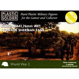 Plastic Soldier Company Allied M4A1 76mm Wet Stowage Sherman Tank - 15mm Miniatures