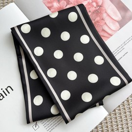 Silk Head Scarf for Hair Fashion Headwrap for Women Lightweight Neck Tie