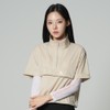 Women's golf wear, short sleeves, half zip-up, anorak, windbreaker /