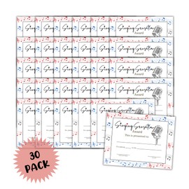 Singing Sensation Awards 30pk 8.5x11” Superlatives Choir Voice Vocal Performance 1st Place Winner Lessons Instructor Trophy Medal