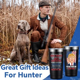 DOEARTE Hunting Gifts for Men - Fathers Day Gift for Hunting Lovers - Great Huntings Gift for Dad, Son, Husband, Friends, Uncle, Grandpa - 20oz Hunter Tumbler