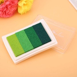 Almohadilla de tinta para álbumes de recortes, almohadilla de tinta de, libretas de tela para álbumes de(Green gradient)