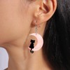 Kawailay 2 Pairs Cat Moon Star Earrings Acrylic Cat Star