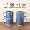 GBHOME 12OZ Stackable Coffee Mugs with Stand, Ceramic Coffee Mugs
