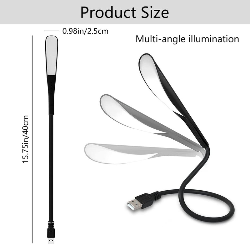 Cerioll USB Connection Reading Lamp, USB Gooseneck, 3 Colour Temperature