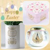 WANDIC 8Pcs Gold Stamping Easter Rub On Transfer Sticker,Cute Rabbit