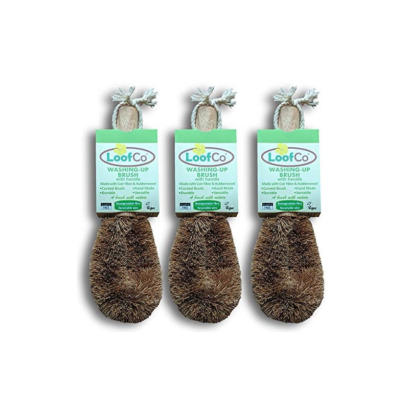 LoofCo Washing-Up Brush with Handle SET OF 3