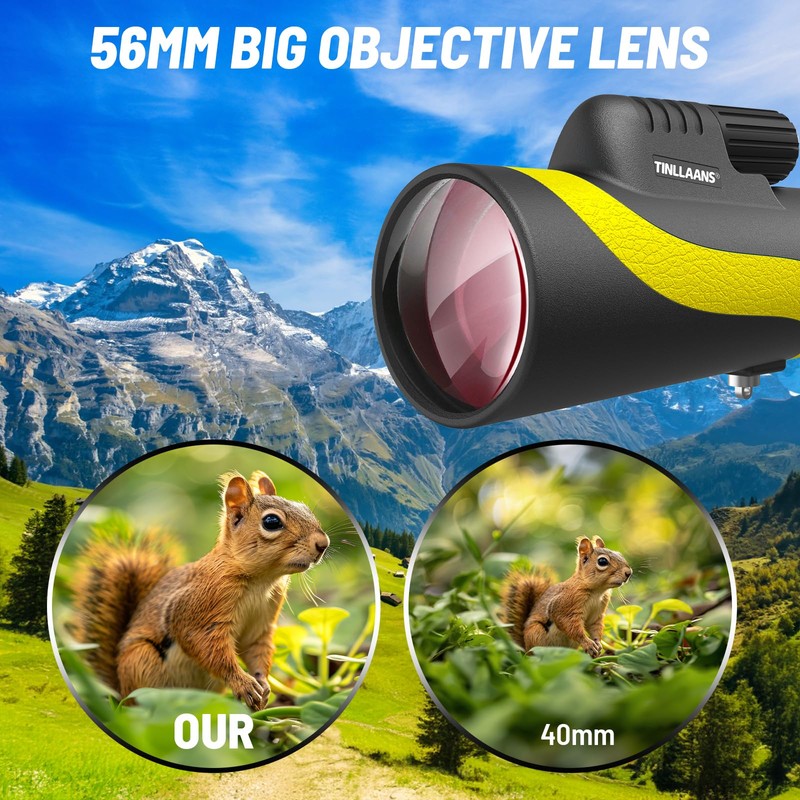 Monocular Telescope, Monoculars for Adults High Powered with BAK-4 Prism,FMC