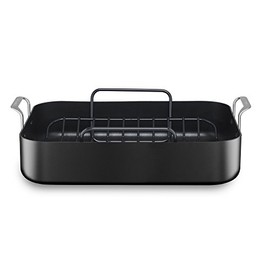 KitchenAid KC2H116RP 16" Hard Anodized Roaster with Rack - Midnight Black